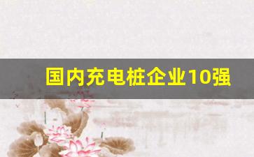 国内充电桩企业10强,汽车充电桩品牌十大排行榜