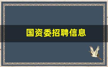 国资委招聘信息