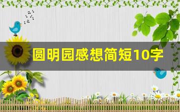 圆明园感想简短10字左右