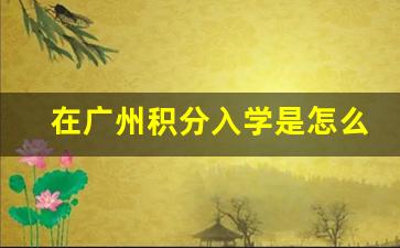 在广州积分入学是怎么搞,广州积分入学办理流程