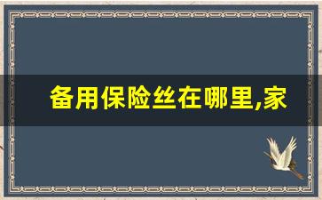 备用保险丝在哪里,家用跳闸怎么换保险丝