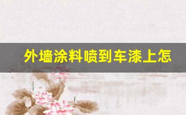 外墙涂料喷到车漆上怎么快速清除,车上涂料点点的最佳去除办法