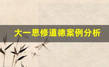 大一思修道德案例分析,大一思修论文2000字