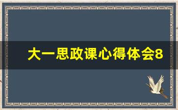 大一思政课心得体会800字,大一思想道德与法治1500论文