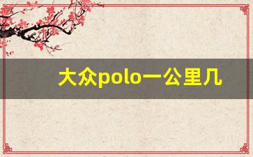 大众polo一公里几毛钱