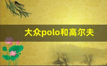 大众polo和高尔夫哪个性价比高