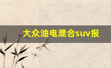 大众油电混合suv报价,2023油电混动第一名