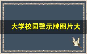 大学校园警示牌图片大全