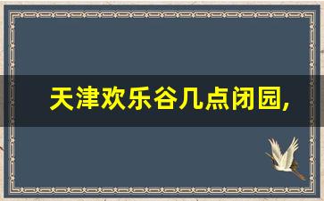 天津欢乐谷几点闭园,天津游乐场