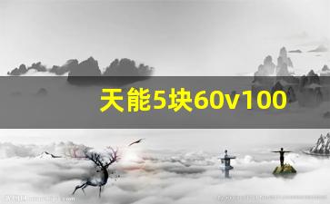 天能5块60v100ah多少钱,四轮电动车电瓶100安多少钱