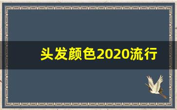 头发颜色2020流行色,2020年最新染头发