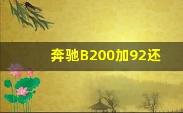 奔驰B200加92还是95,b200哪一年的最好