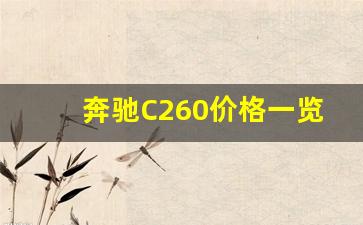 奔驰C260价格一览表