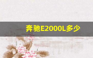 奔驰E2000L多少钱,奔驰E300L轿车多少钱