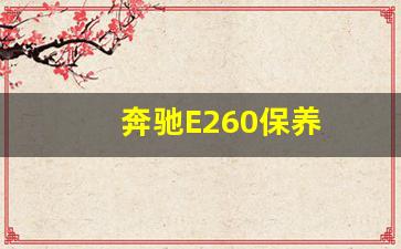 奔驰E260保养