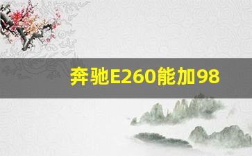 奔驰E260能加98号油吗,奔驰怎么样看油还有多少