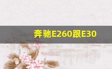 奔驰E260跟E300有什么区别,e260和e300哪个值得买