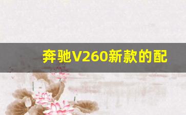 奔驰V260新款的配置,奔驰v260新款2019