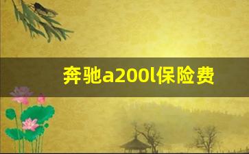 奔驰a200l保险费用明细,奔驰a200l属于哪个档次的汽车