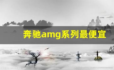 奔驰amg系列最便宜的车