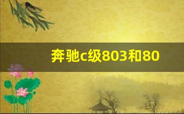 奔驰c级803和804的区别,glc内饰803和804有什么区别