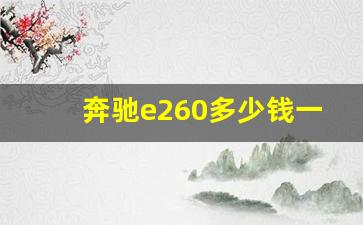 奔驰e260多少钱一辆,进口e260价格