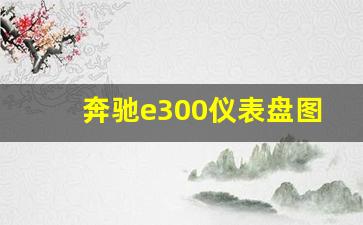 奔驰e300仪表盘图解