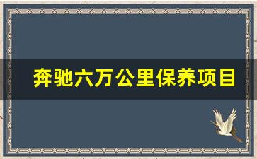 奔驰六万公里保养项目和价格