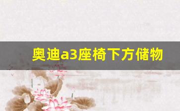 奥迪a3座椅下方储物盒,q3主驾驶杂物盒更换多少钱