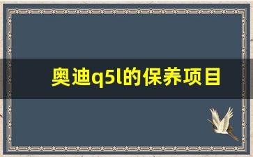 奥迪q5l的保养项目及价格