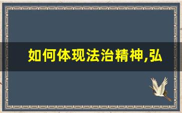 如何体现法治精神,弘扬法治精神我们应该怎么做