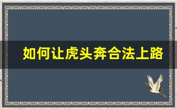 如何让虎头奔合法上路,开虎头奔的都是什么人