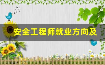 安全工程师就业方向及前景,安全工程师一个月多少钱