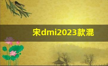 宋dmi2023款混动落地价