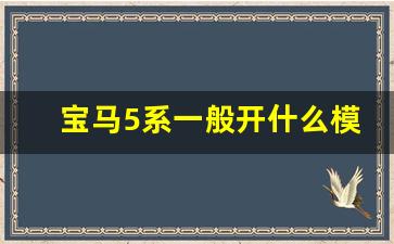 宝马5系一般开什么模式