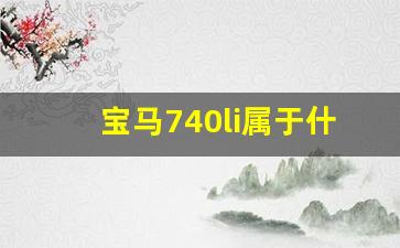 宝马740li属于什么档次,2022款宝马7系价格