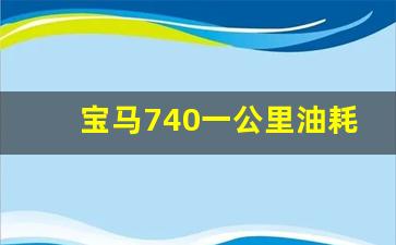 宝马740一公里油耗多少钱,2.0t油耗一公里多少钱