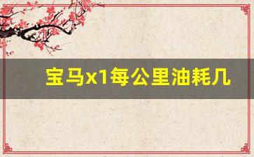 宝马x1每公里油耗几毛钱,二手宝马x1故障率很高吗