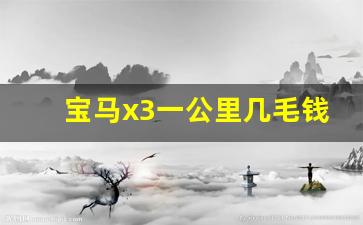 宝马x3一公里几毛钱正常吗