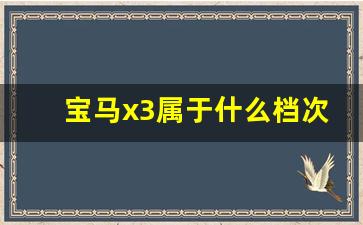 宝马x3属于什么档次