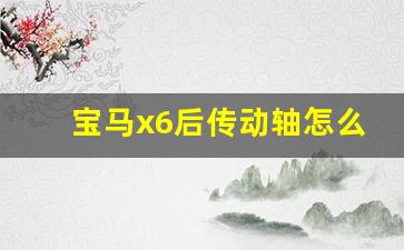 宝马x6后传动轴怎么拆,宝马x6没有前传动轴可以用吗