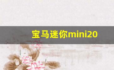 宝马迷你mini2023款报价图片,宝马迷你mini新款女式