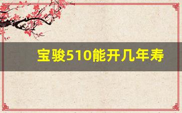 宝骏510能开几年寿命,宝骏510发动机是合资吗