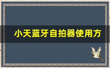 小天蓝牙自拍器使用方法,蓝牙自拍杆没电了怎么办