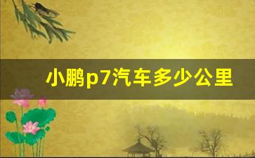 小鹏p7汽车多少公里,小鹏P7测试