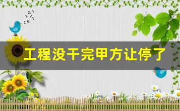 工程没干完甲方让停了