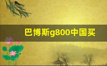 巴博斯g800中国买下了