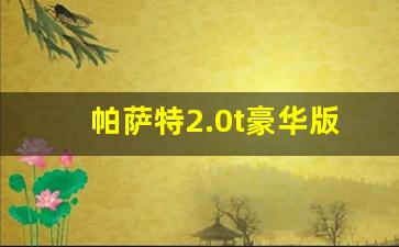 帕萨特2.0t豪华版,帕萨特上汽大众报价