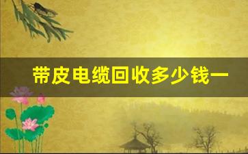 带皮电缆回收多少钱一斤,2.5平方铜线回收价格