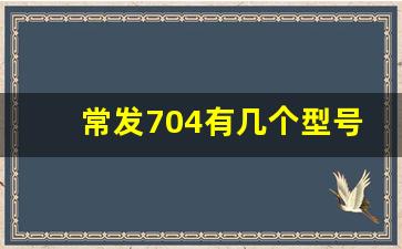 常发704有几个型号